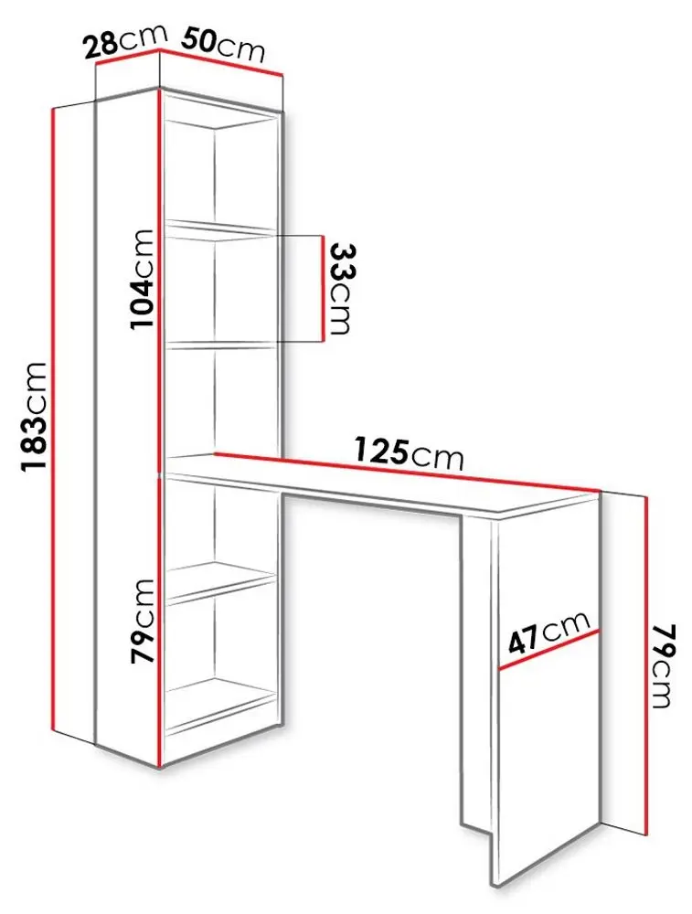 Письменный стол Mirjan24 Kylie B1/Desk B1 с LED подсветкой (Sonoma Oak) - 3