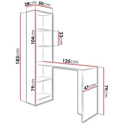 Письменный стол Mirjan24 Kylie/Desk B1 (White) Thumb