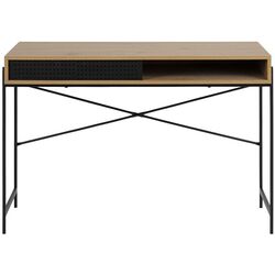 Письменный стол Mirjan24 Moniusa/Angus (Natural Oak/Black Metal) Thumb