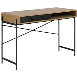Письменный стол Mirjan24 Moniusa/Angus (Natural Oak/Black Metal)
