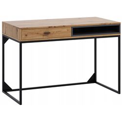 Masa de birou Mirjan24 Olier OL01 (ArtisanOak/Black)