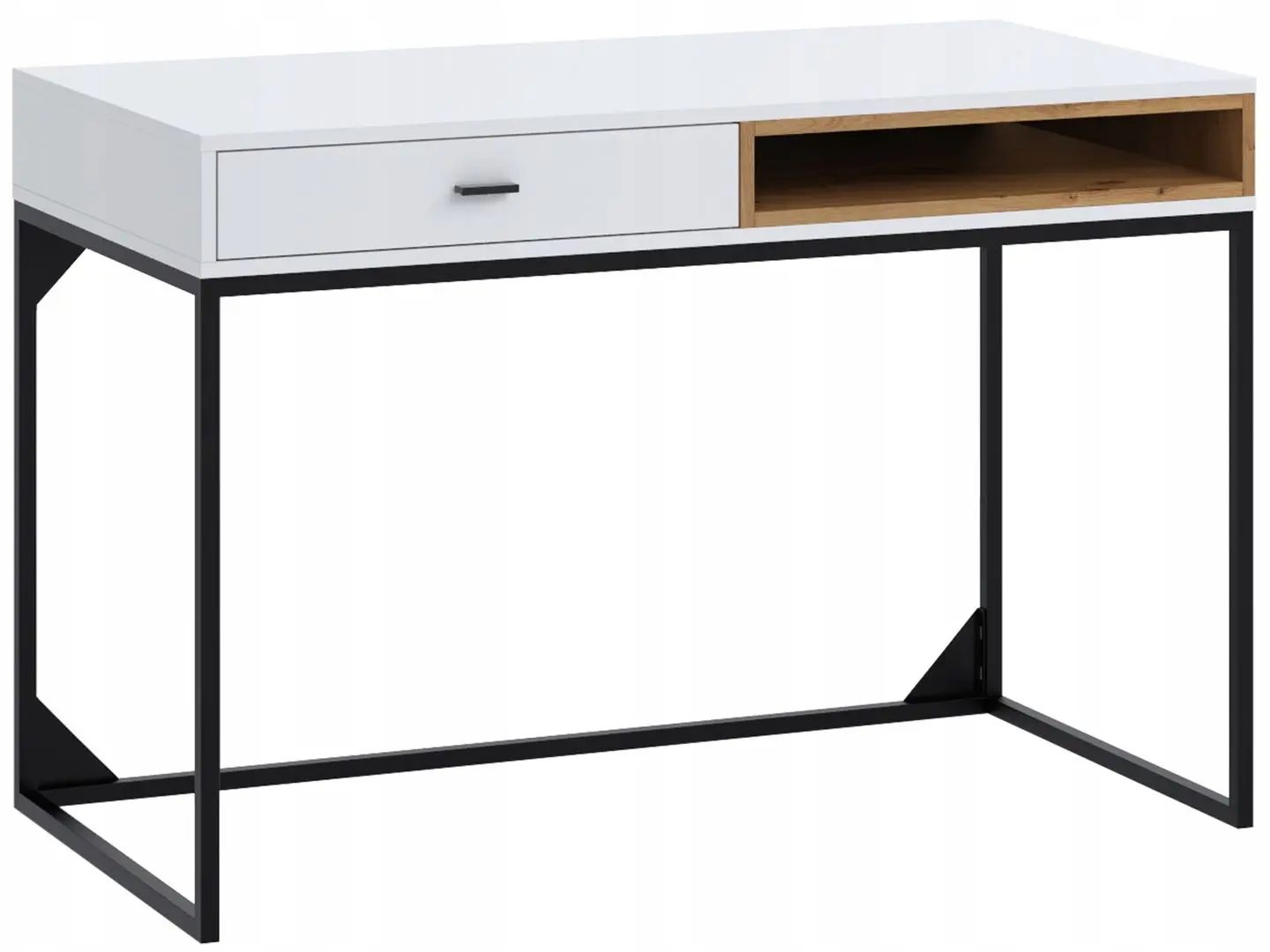 Masa de birou Mirjan24 Olier OL01 (White/ArtisanOak)