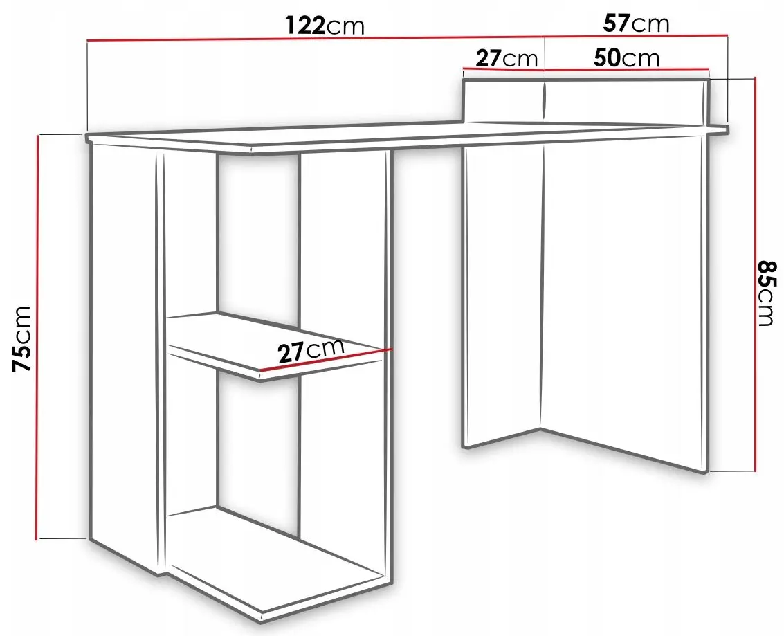 Masa de birou Mirjan24 Orion/Kacper (White) - 3