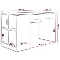 Masa de birou Mirjan24 Repi/Antek (White) Thumb