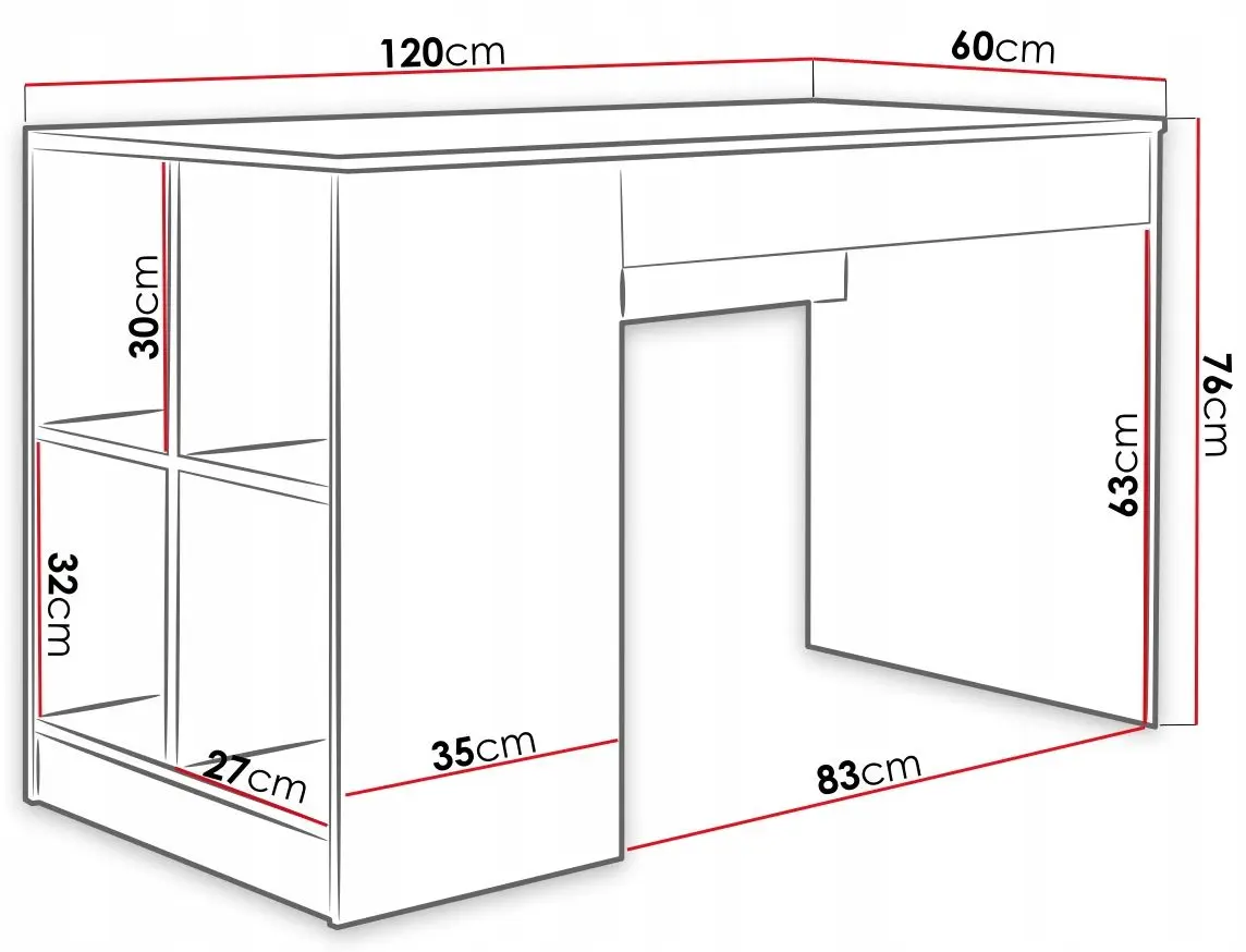 Masa de birou Mirjan24 Repi/Antek (White) - 3