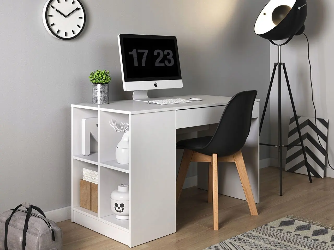 Masa de birou Mirjan24 Repi/Antek (White) - 2