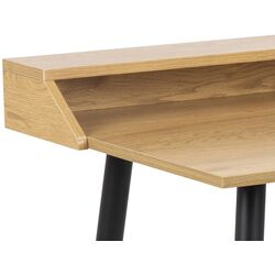 Masa de birou Mirjan24 Samuelo/Joe (Natural Oak/Black Metal) Thumb