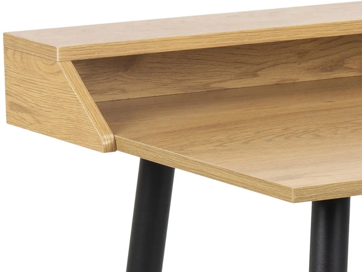 Masa de birou Mirjan24 Samuelo/Joe (Natural Oak/Black Metal) - 4