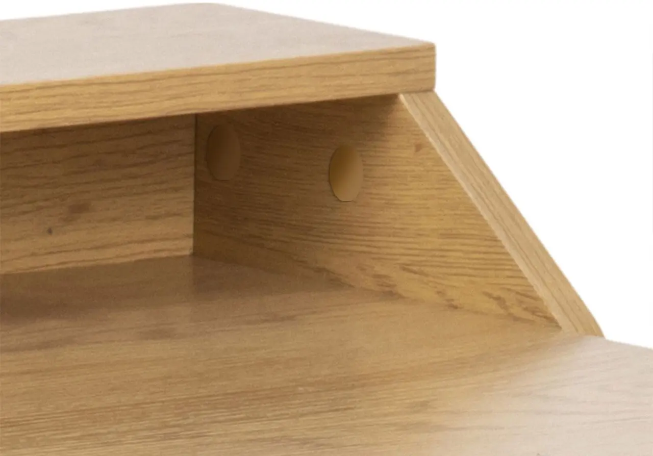 Masa de birou Mirjan24 Samuelo/Joe (Natural Oak/Black Metal) - 5