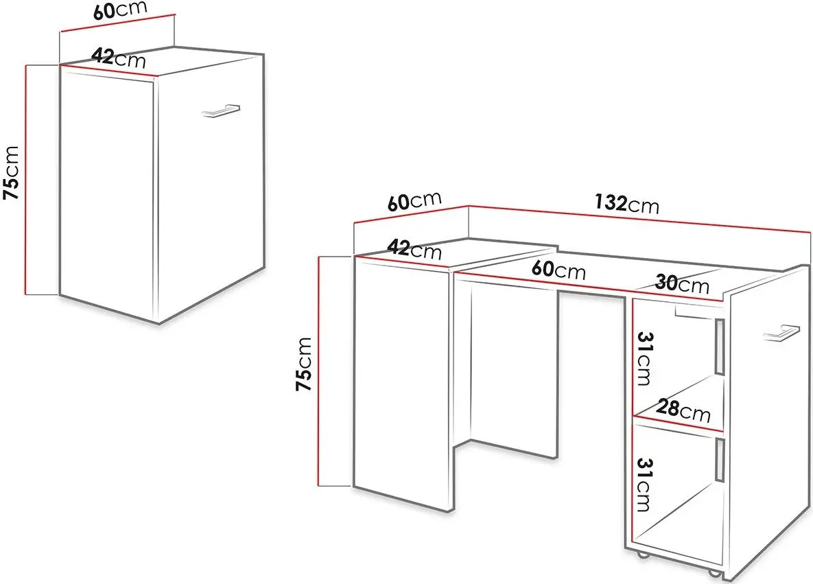 Письменный стол Mirjan24 Smart 03 (White) - 2