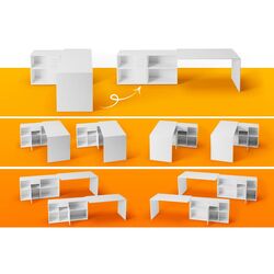 Masa de birou Mirjan24 Deborah/Armando (White) Thumb