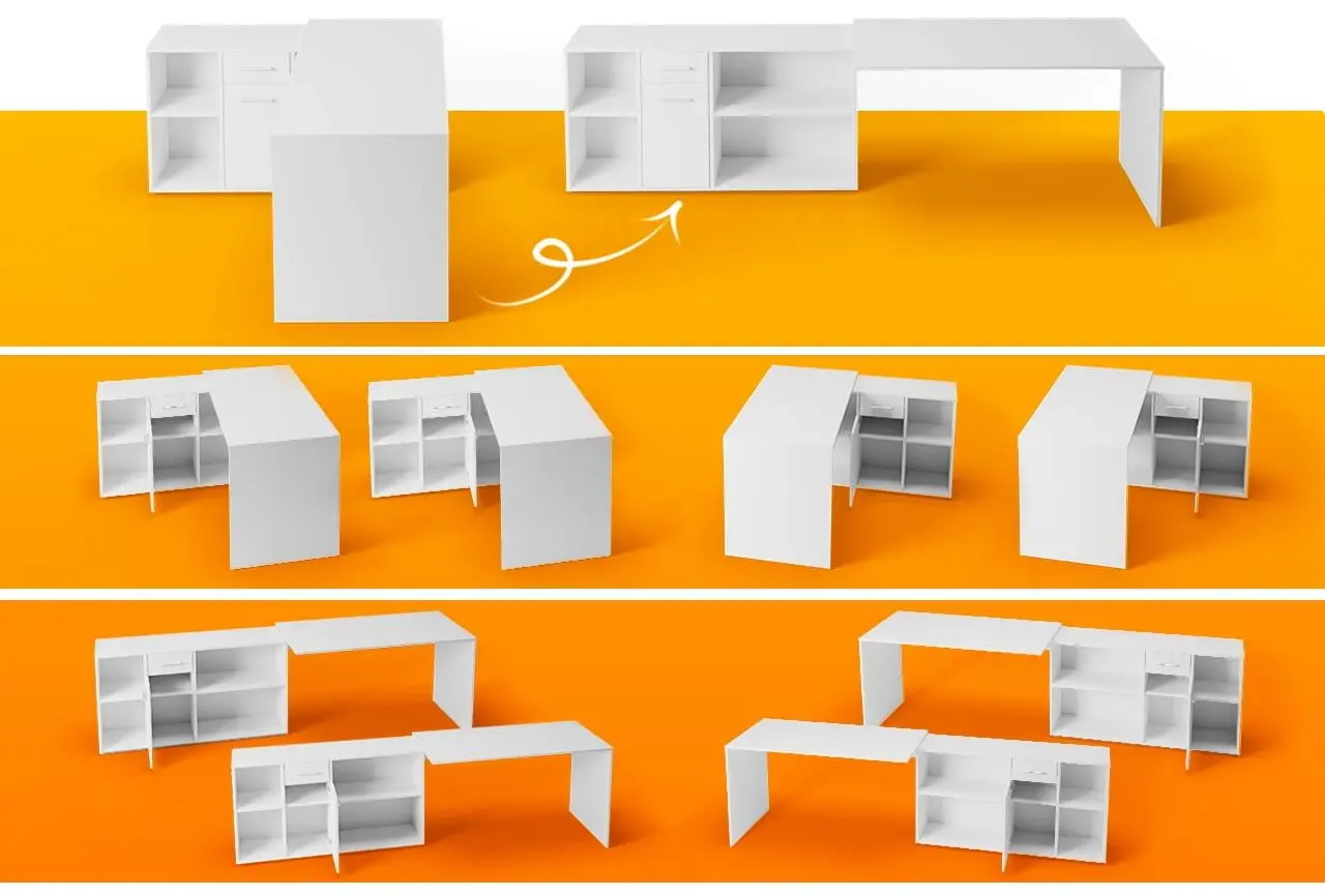 Masa de birou Mirjan24 Deborah/Armando (White) - 2