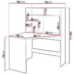 Стол письменный Mirjan24 Hatteria/Zayden (Black) Thumb