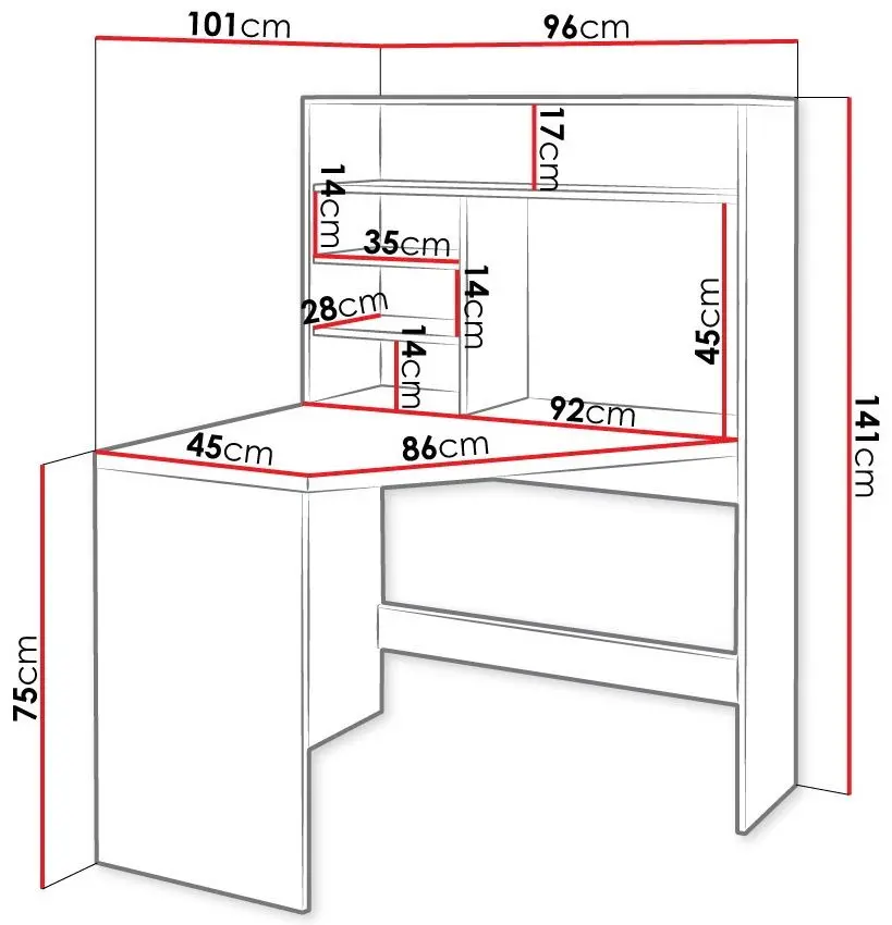 Стол письменный Mirjan24 Hatteria/Zayden (Black) - 2