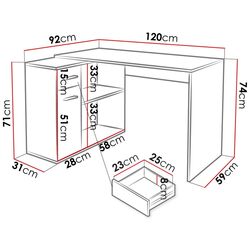 Стол письменный Mirjan24 Pinot/Marco (Anthracite) Thumb