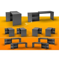 Стол письменный Mirjan24 Pinot/Marco (Anthracite) Thumb