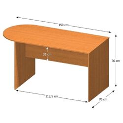 Masa de birou modulara Mobhaus Tempo Asistent New 022 150 (Cherry) Thumb