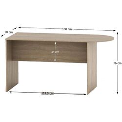 Masa de birou modulara Mobhaus Tempo Asistent New 022 150 (Sonoma Oak) Thumb