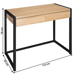 Письменный стол Mobhaus Alysandra Typ 2 (Oak/Black) Thumb
