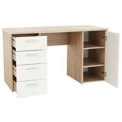 Masa de birou Mobhaus Eustach (Sonoma Oak/White) Thumb