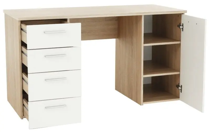 Masa de birou Mobhaus Eustach (Sonoma Oak/White)