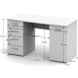 Письменный стол Mobhaus Eustach (White) Thumb