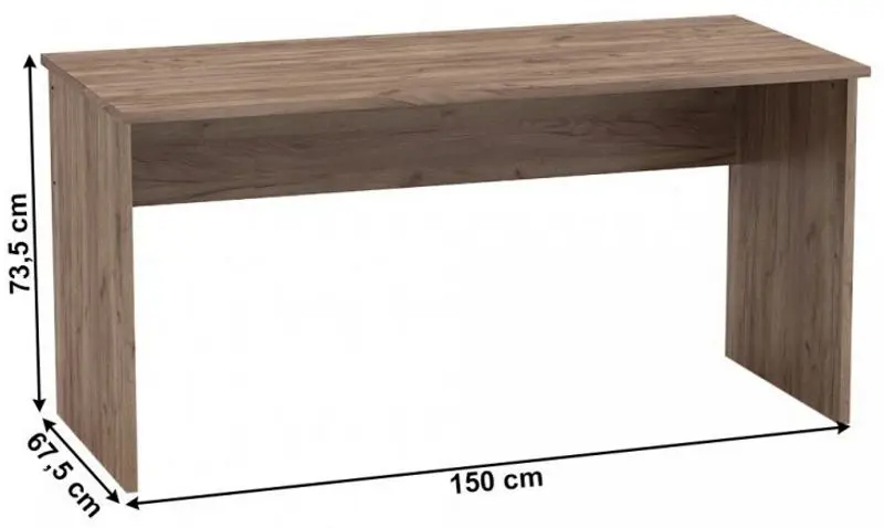 Masa de birou Mobhaus Johan 2 New 01 (Kraft Dunkel)