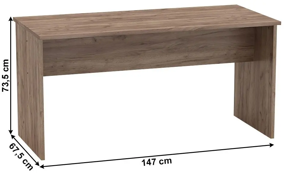 Masa de birou Mobhaus Johan 2 New 08 (Kraft Dunkel)