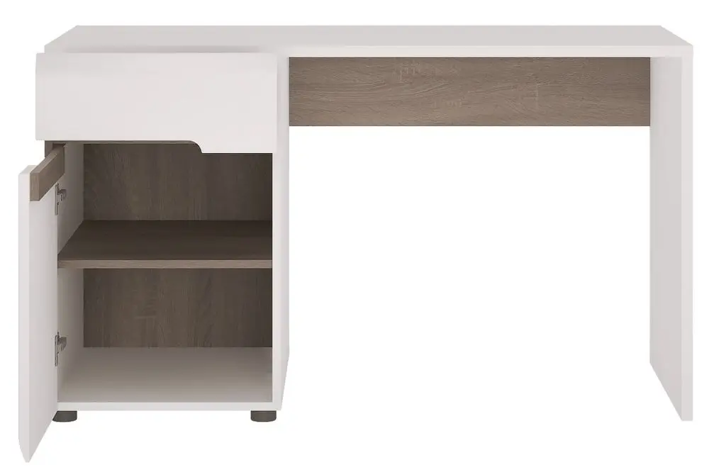 Письменный стол Mobhaus Lynatet Typ 80 (White Extra High Gloss/Sonoma Oak Truffle) - 7