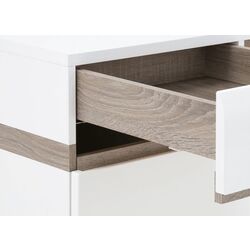 Письменный стол Mobhaus Lynatet Typ 80 (White Extra High Gloss/Sonoma Oak Truffle) Thumb