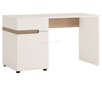 Masa de birou Mobhaus Lynatet Typ 80 (White Extra High Gloss/Sonoma Oak Truffle)