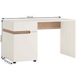 Письменный стол Mobhaus Lynatet Typ 80 (White Extra High Gloss/Sonoma Oak Truffle) Thumb