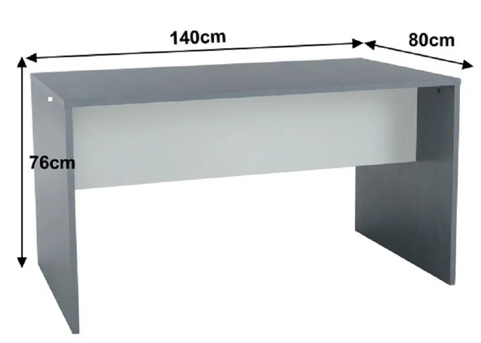Masa de birou Tempo Kondela Rioma New Typ 11 (Graphite/White)