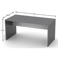 Masa de birou Tempo Kondela Rioma New Typ 16 (Graphite/White) Thumb