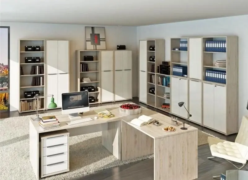 Masa de birou Tempo Kondela Rioma Typ 11 (Sanremo/White)