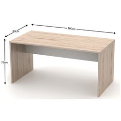 Masa de birou Tempo Kondela Rioma Typ 16 (Sanremo/White) Thumb