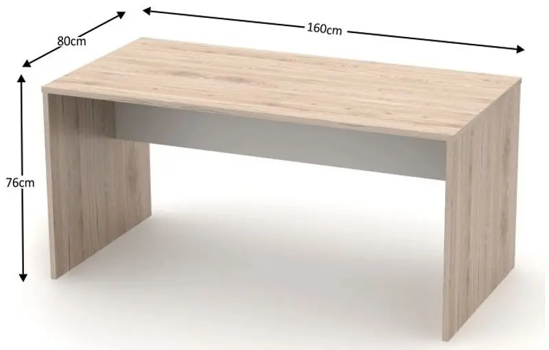 Masa de birou Tempo Kondela Rioma Typ 16 (Sanremo/White)