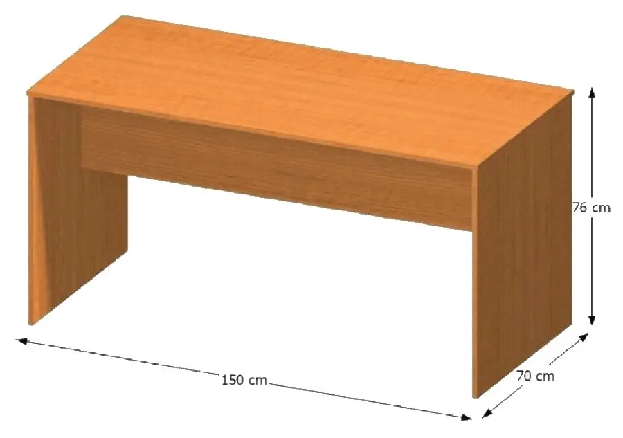 Masa de birou Mobhaus Tempo Asistent New 020 ZA 150 (Cherry)