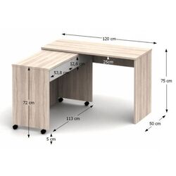 Письменный стол Mobhaus Versal New (Sonoma Oak/White) Thumb