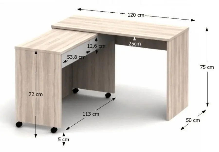 Письменный стол Mobhaus Versal New (Sonoma Oak/White)
