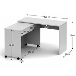 Masa de birou Mobhaus Versal New (White) Thumb
