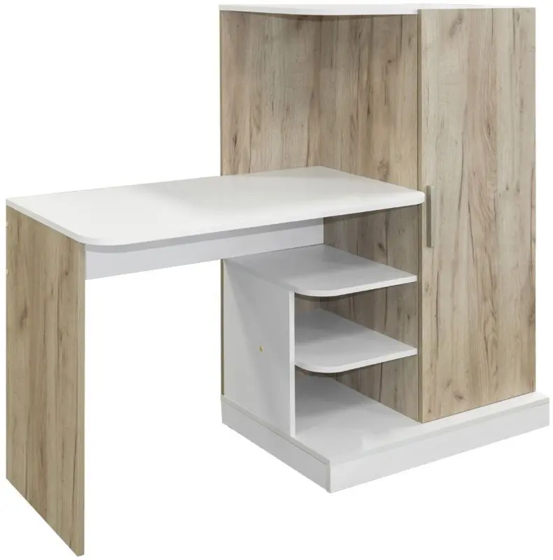 Masa de birou Mobi Layt 03.247 (White Premium/Kraft Oak Gray)