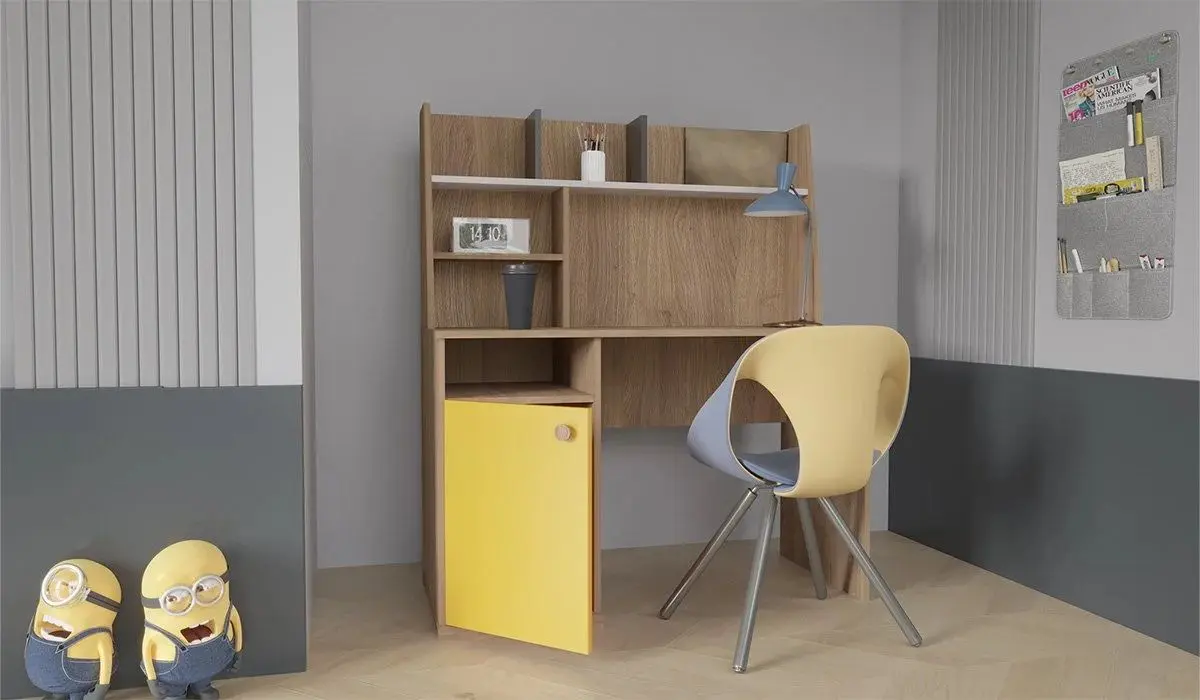 Masa de birou ModaLife Hera Artemis 120 (Atlantic Pine Canyon/Yellow)