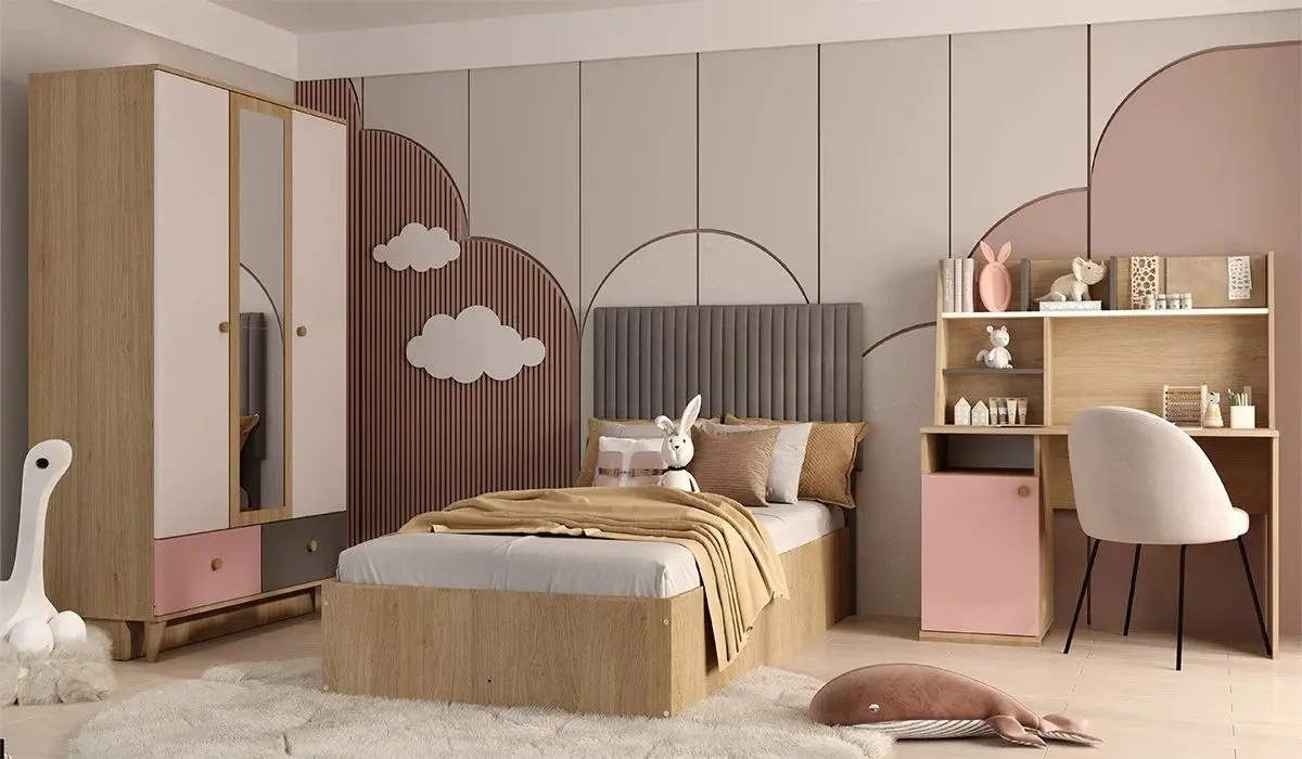 Masa de birou ModaLife Hera Venus 120 (Atlantic Pine Canyon/Pink)