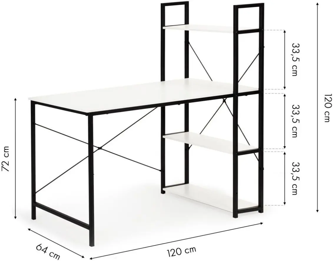 Стол письменный Modern Home PJJCT0002-301 (White/Black)