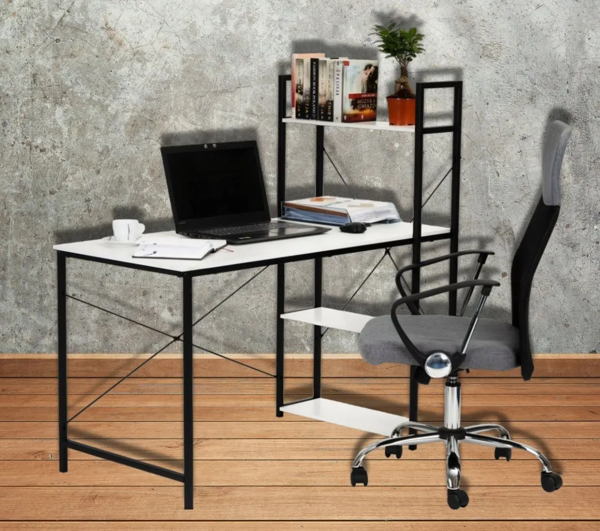 Стол письменный Modern Home PJJCT0002-301 (White/Black)