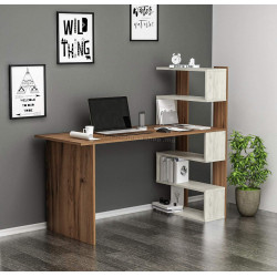 Masa de birou Modern Komfi 1 142cm (Brandy Castello Oak/Craft Oak White)