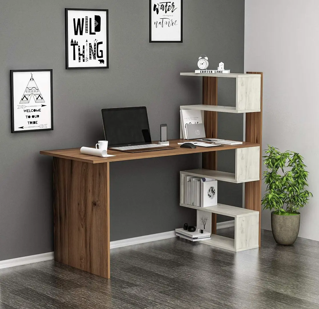 Письменный стол Modern Komfi 1 142cm (Brandy Castello Oak/Craft Oak White)