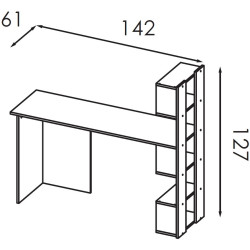 Письменный стол Modern Komfi 1 142cm (Craft Oak White) Thumb