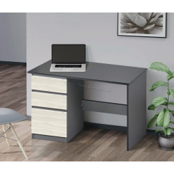 Masa de birou Modern Komfi 2 120cm (Slate Gray/Craft Oak White)